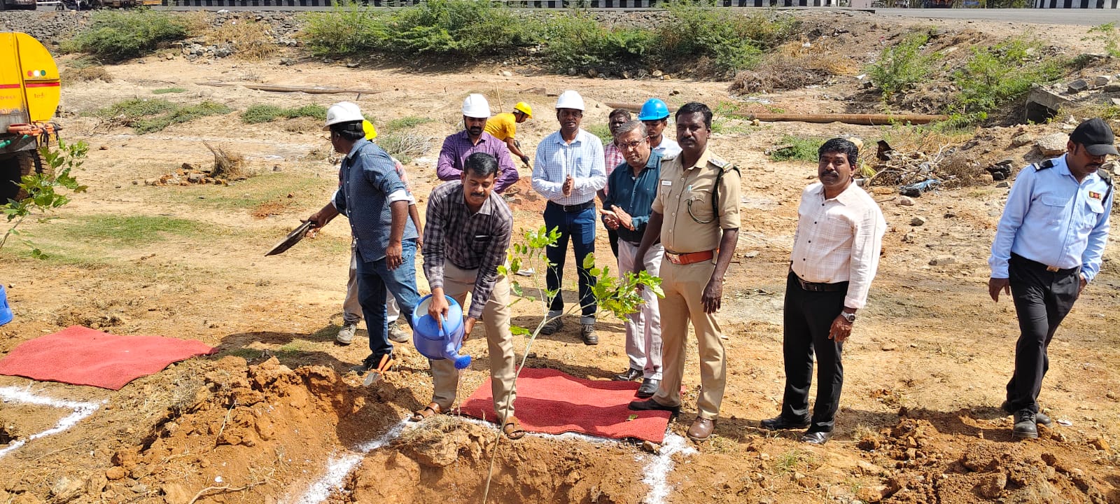 Plantation with Forest department, Thoothukudi